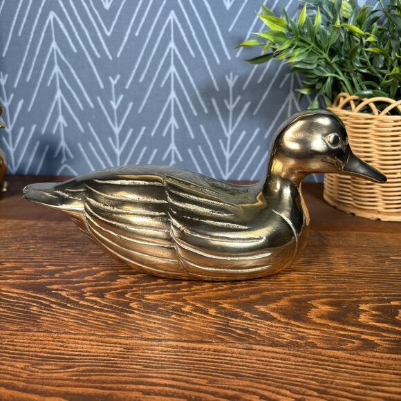 Vintage Brass Duck Family Set Mother Duck and Baby Ducks Figurine - Picture 3 of 17